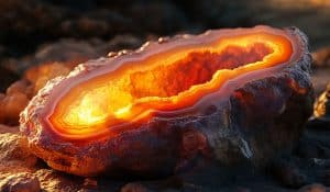 agate birthstone in nature on rocks